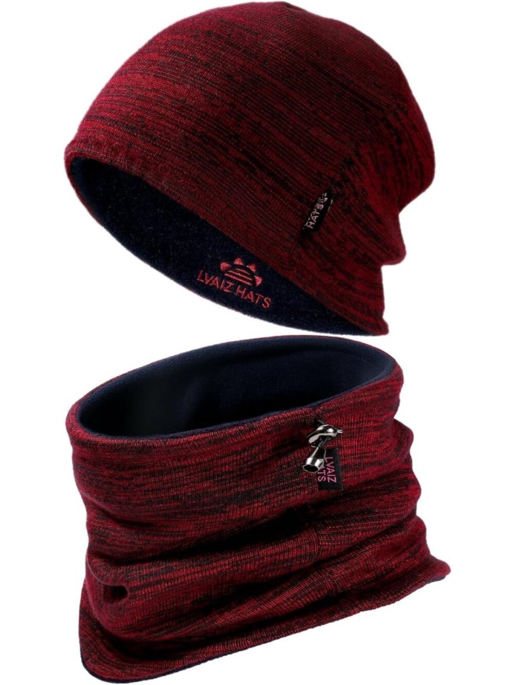 Cozy Fleece Lined Beanie & Scarf Set for Men - Warm Winter Ski Accessories
